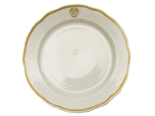 SOVIET PORCELAIN PLATE DULEVO WITH USSR SYMBOL