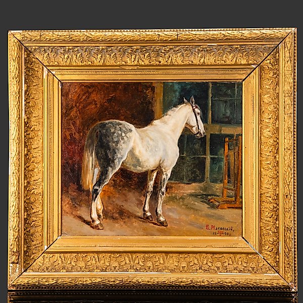 Картина "Конь в яблоках" Василия Маковского, 1890