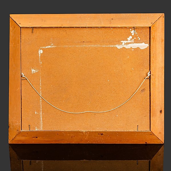 Картина в раме "Горный пейзаж", оргалит, масло, дерево, СССР, 1960-1980 гг.