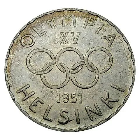 500 Markkaa 1951, XV Summer Olympic Games, Helsinki 1952 [Finland] — 1