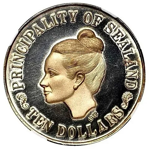 10 Dollars 1972 [Sealand] Proof — 1