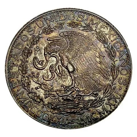 2 песо 1921, 100 лет Независимости [Мексика] — 1