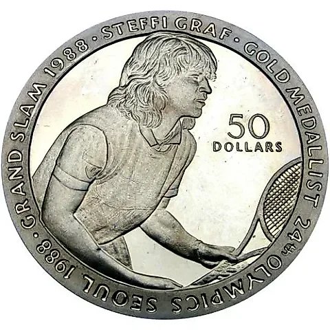 50 Dollars 1989, Steffi Graf [Niue] Proof — 2