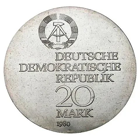 20 Marks 1980, 75th Anniversary of the Death of Ernst Karl Abbe [Germany / GDR] — 1