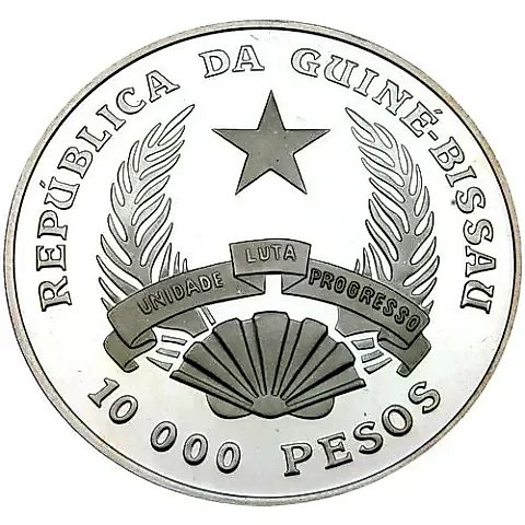 10000 песо 1991, 545 лет Открытию Гвинеи-Бисау [Гвинея-Бисау / Гвинея] Proof — 1