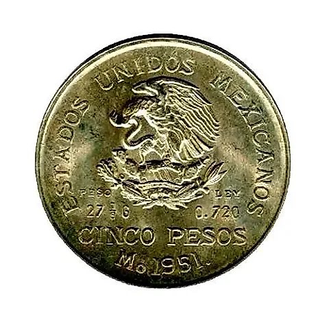 5 Pesos 1951 [Mexico] — 1