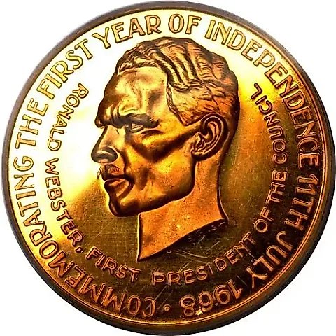200 долларов 1968, 1-я годовщина Независимости [Ангилья] Proof — 1
