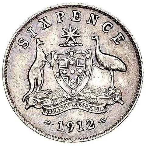 6 пенсов 1912 [Австралия] — 2