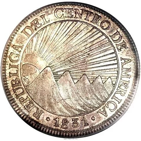 8 Reales 1831, Costa Rica [United Provinces of Central America] — 1