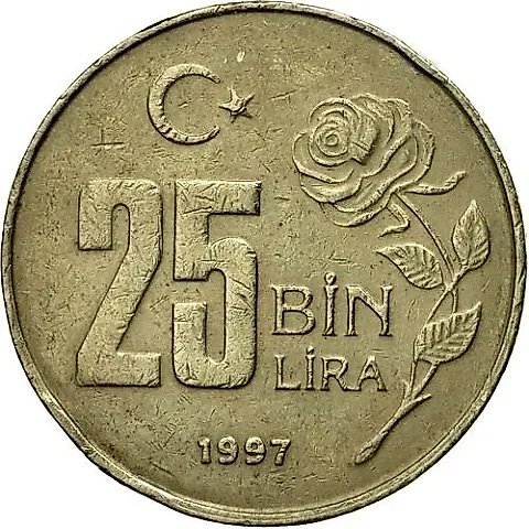 25000 Lira 1997 [Turkey] — 2