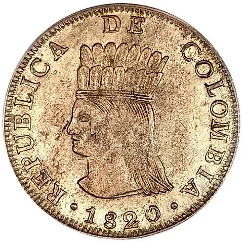 8 реалов 1820-1821 [Колумбия] — 1
