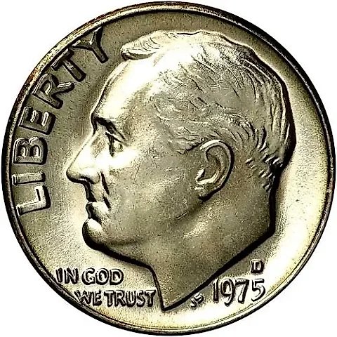 10 центов 1975, D, знак монетного двора "D" - Денвер [США] — 2