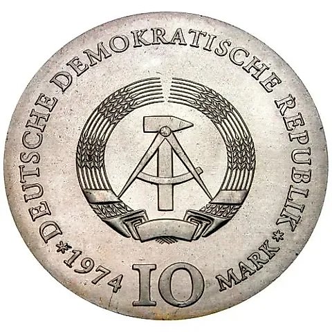 10 марок 1974, Фридрих [Германия / ГДР] — 1