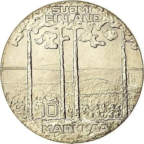 10 марок 1975, 75 лет со дня рождения президента Урхо Кекконен [Финляндия] — 1