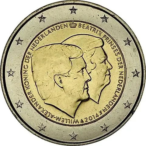 2 Euro 2014, Willem-Alexander and Beatrix, Netherlands — 1