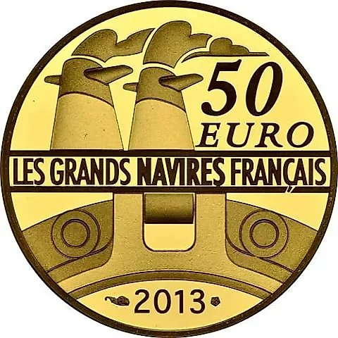 50 Euro 2013, Steamship Amazon [France] Proof — 1