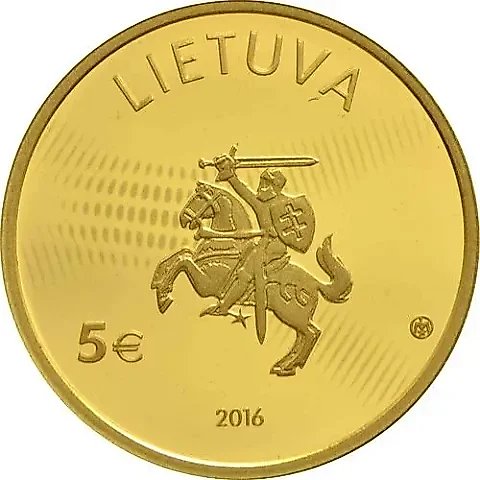 5 евро 2016, физика [Литва] Proof — 1