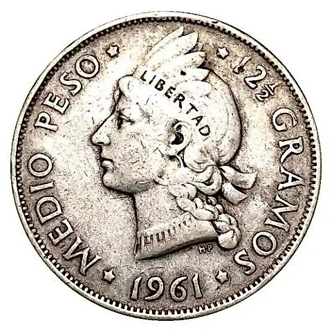 1/2 Peso 1961 [Dominican Republic / Dominica] — 1