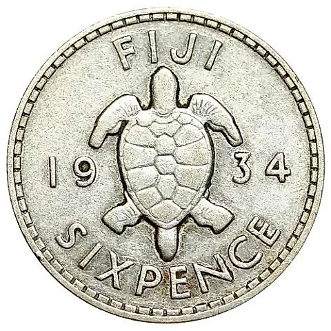 6 Pence 1934 [Fiji] — 2