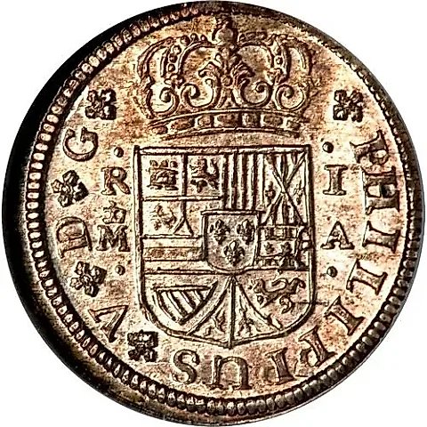 1 Real 1717-1745, Mint Mark "M" - Madrid [Spain] — 1