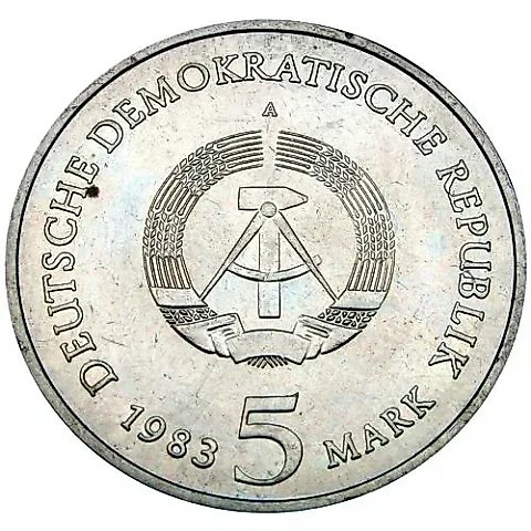5 Marks 1983, Luther's House [Germany / GDR] — 1