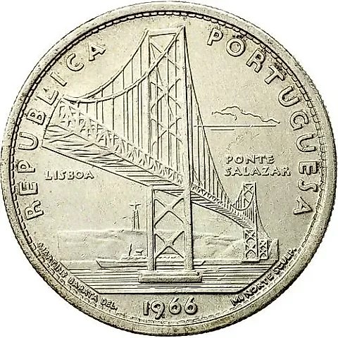 20 Escudos 1966, Opening of the António Salazar Bridge [Portugal] — 1