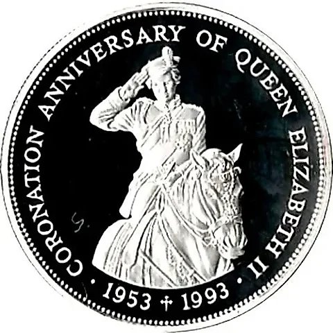 2 доллара 1993, 40 лет коронации Королевы Елизаветы II [Белиз] — 2