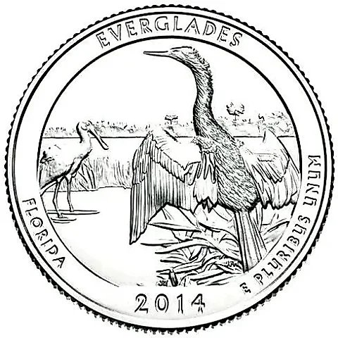 25 центов 2014, P, парк Эверглейдс [США] — 1