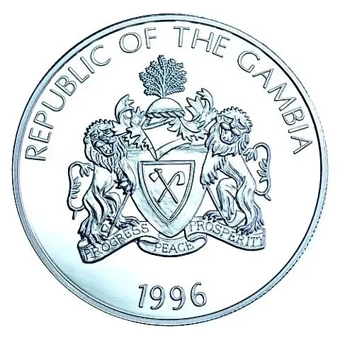 20 даласи 1996, Чемпионат мира по футболу 1998 [Гамбия] Proof — 1