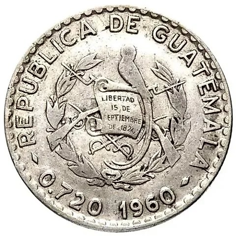 25 Centavos 1960 [Guatemala] — 1