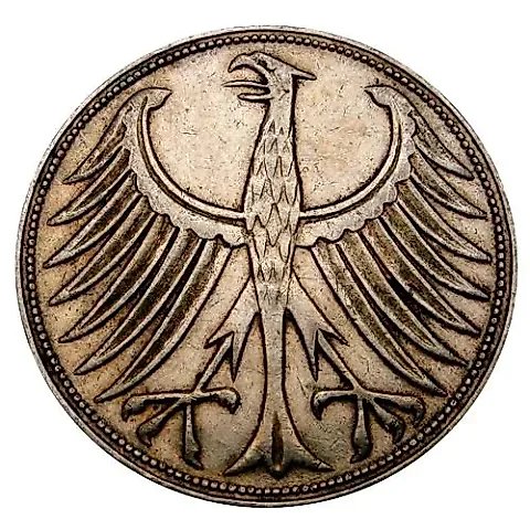 5 марок 1960, G, знак монетного двора: "G" - Карлсруэ [Германия / ФРГ] — 1