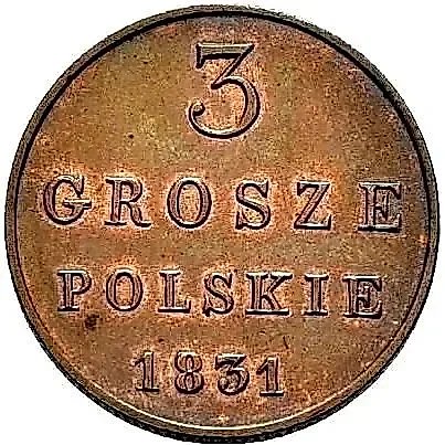 3 Grosze 1831, KG, Restrike — 1