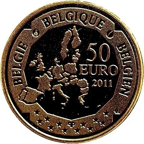 50 Euro 2011, Auguste Piccard Belgium [Belgium] Proof — 1
