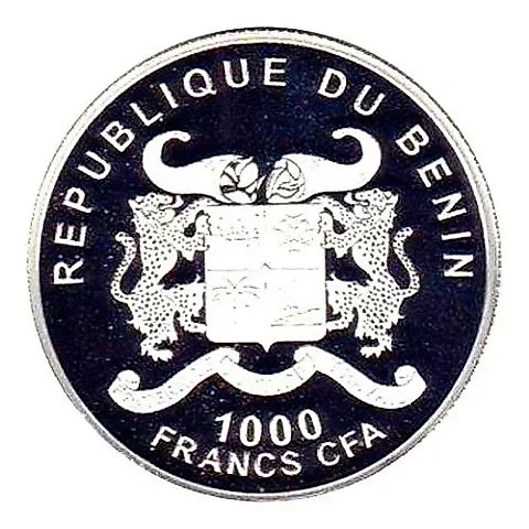 1000 Francs 2012, Dog [Benin] Proof — 1