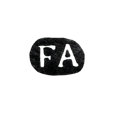 Клеймо мастера Аллениус Фабиан Фредерик - Ленинград - инициалы "FA"