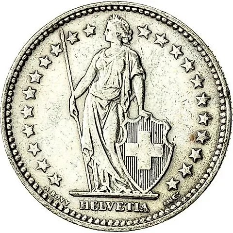 2 Francs 1940 [Switzerland] — 1