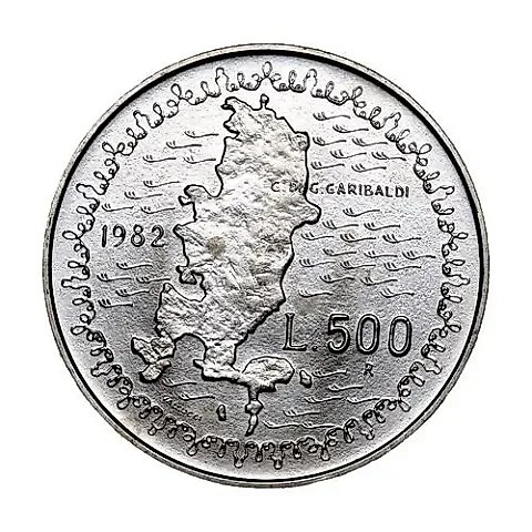 500 лир 1982, Гарибальди [Италия] — 2