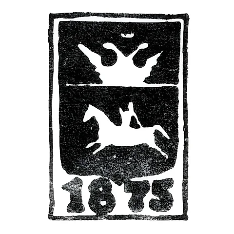 Городское клеймо Полоцка 1875-1880 гг. "Двуглавый орел и всадник"