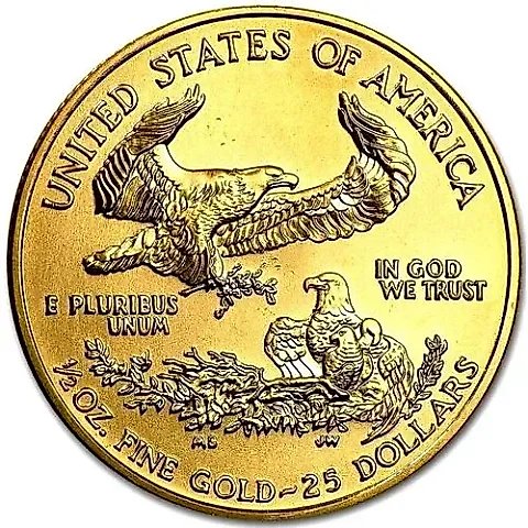 25 долларов 2001, американский орёл, Золото [США] — 1