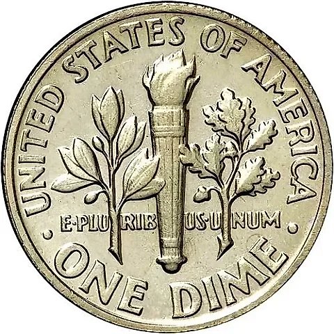 10 Cents 1969, No Mint Mark [USA] — 1
