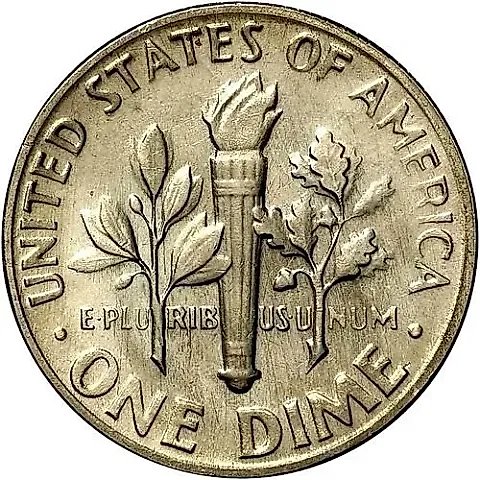 10 центов 1974, D, знак монетного двора "D" - Денвер [США] — 1