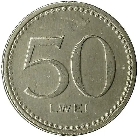 50 Lwei 1977, Inscription 1975 [Angola] — 1