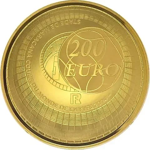 200 euro 2014, Football [France] Proof — 1