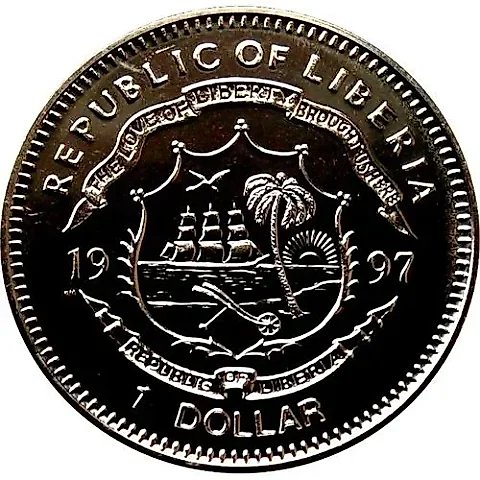 1 Dollar 1997, World War II - West African Campaign [Liberia] — 1
