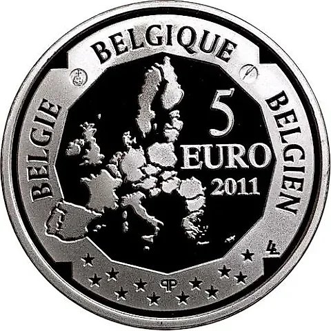 5 Euro 2011, Hélène Dutrieu [Belgium] Proof — 1
