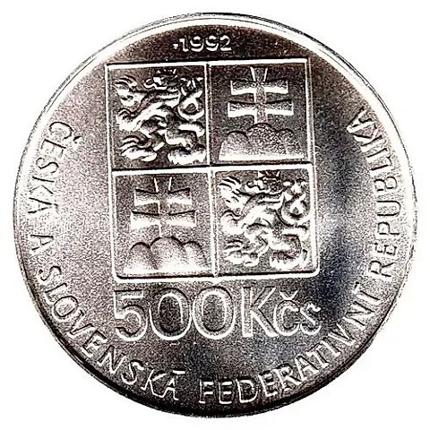 500 Kronen 1992, 400th Anniversary of the Birth of Jan Amos Comenius [Czechoslovakia] — 1