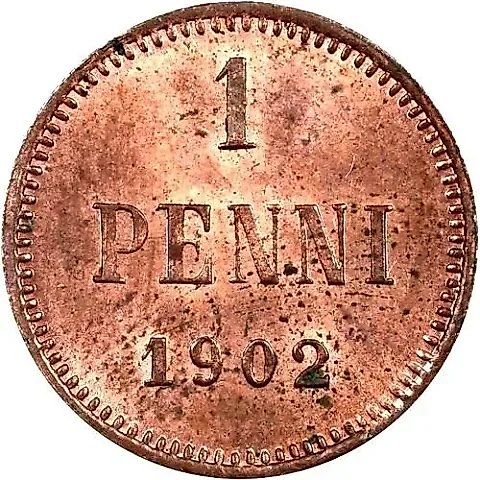 1 пенни 1902 — 1