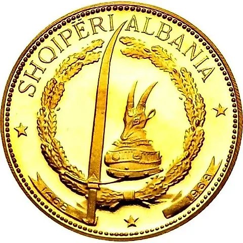 20 Lek 1968-1970, 500th Anniversary of the Death of Skanderbeg [Albania] — 1