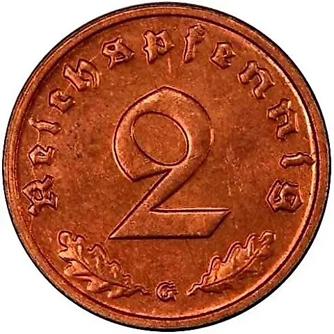 2 рейхспфеннига 1938 [Германия / Третий рейх] — 1