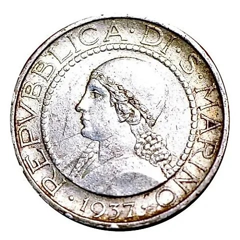 5 Lire 1937 [San Marino] — 1